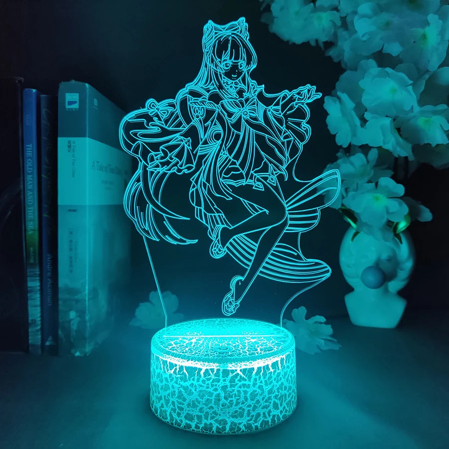 Sangonomiya Kokomi Game 3D Hologram Lamp