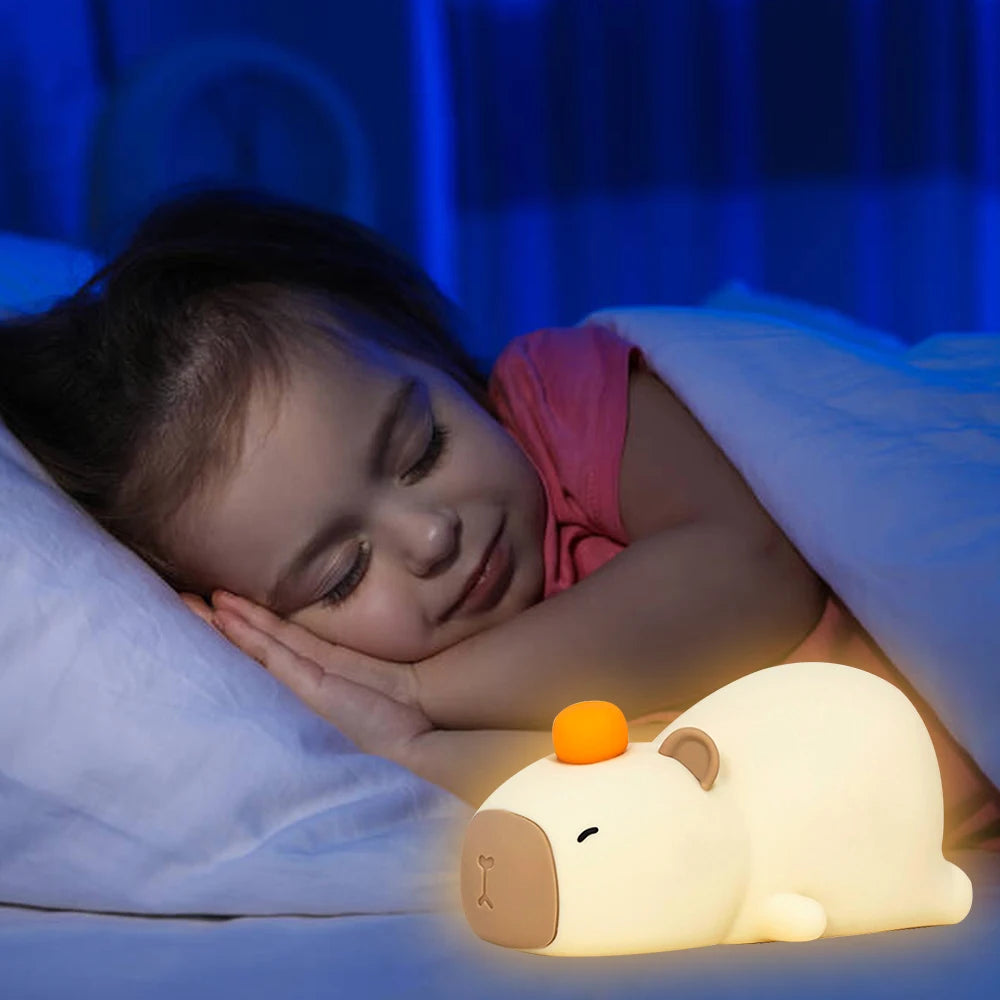 Cute Capybara Night Light Touch Sensor