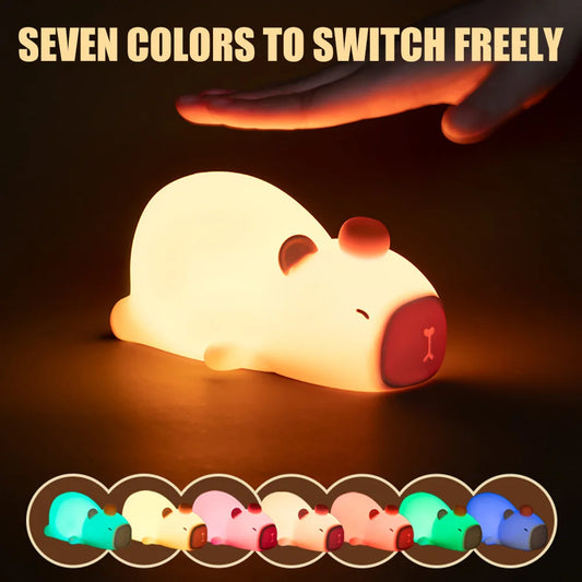 Cute Capybara Night Light Touch Sensor