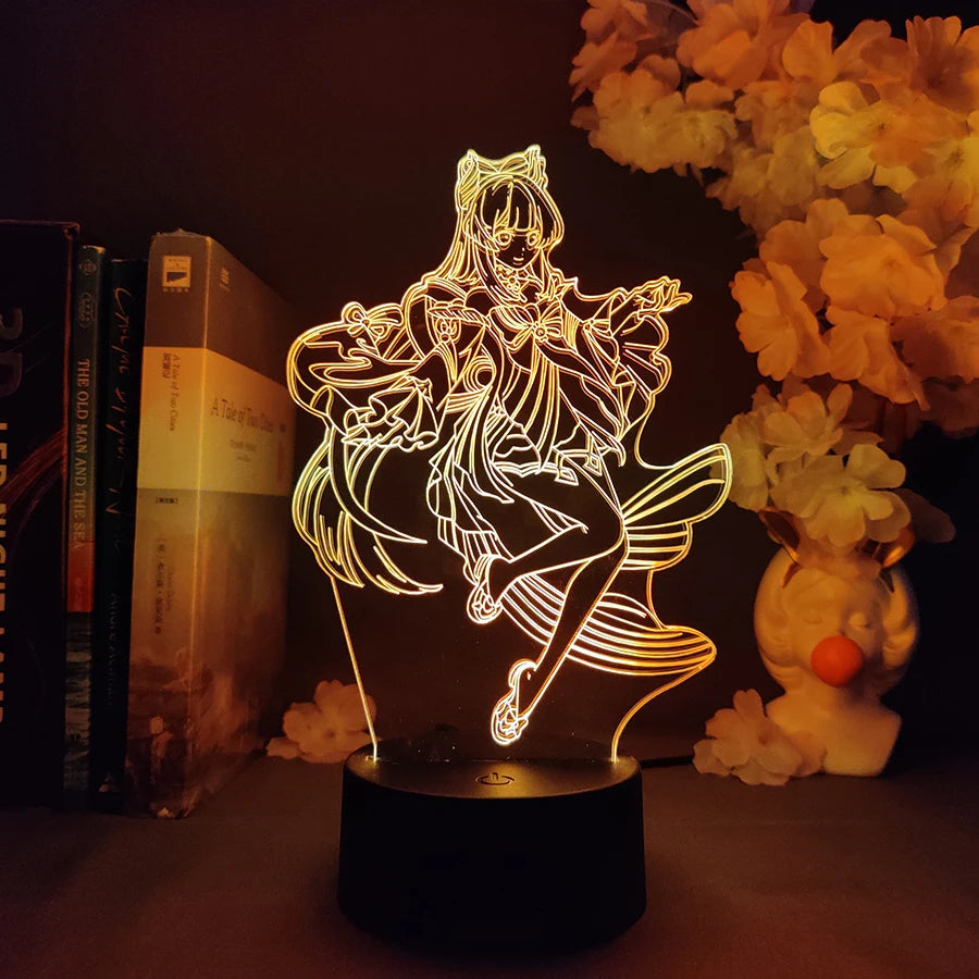 Sangonomiya Kokomi Game 3D Hologram Lamp